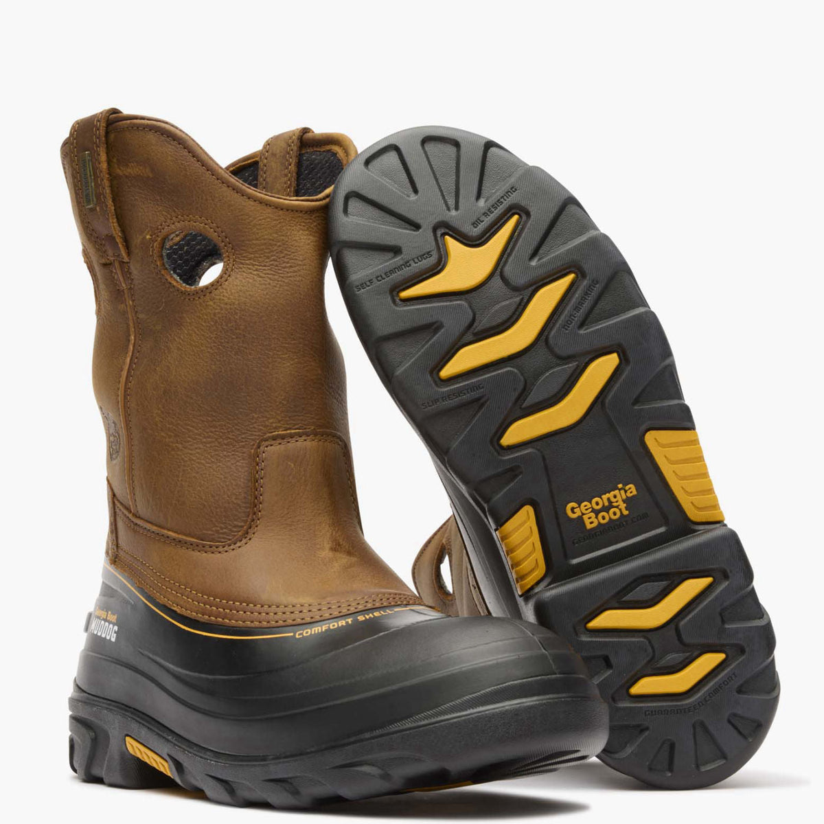 Men Georgia Boot Muddog Composite Toe Waterproof Work Wellington