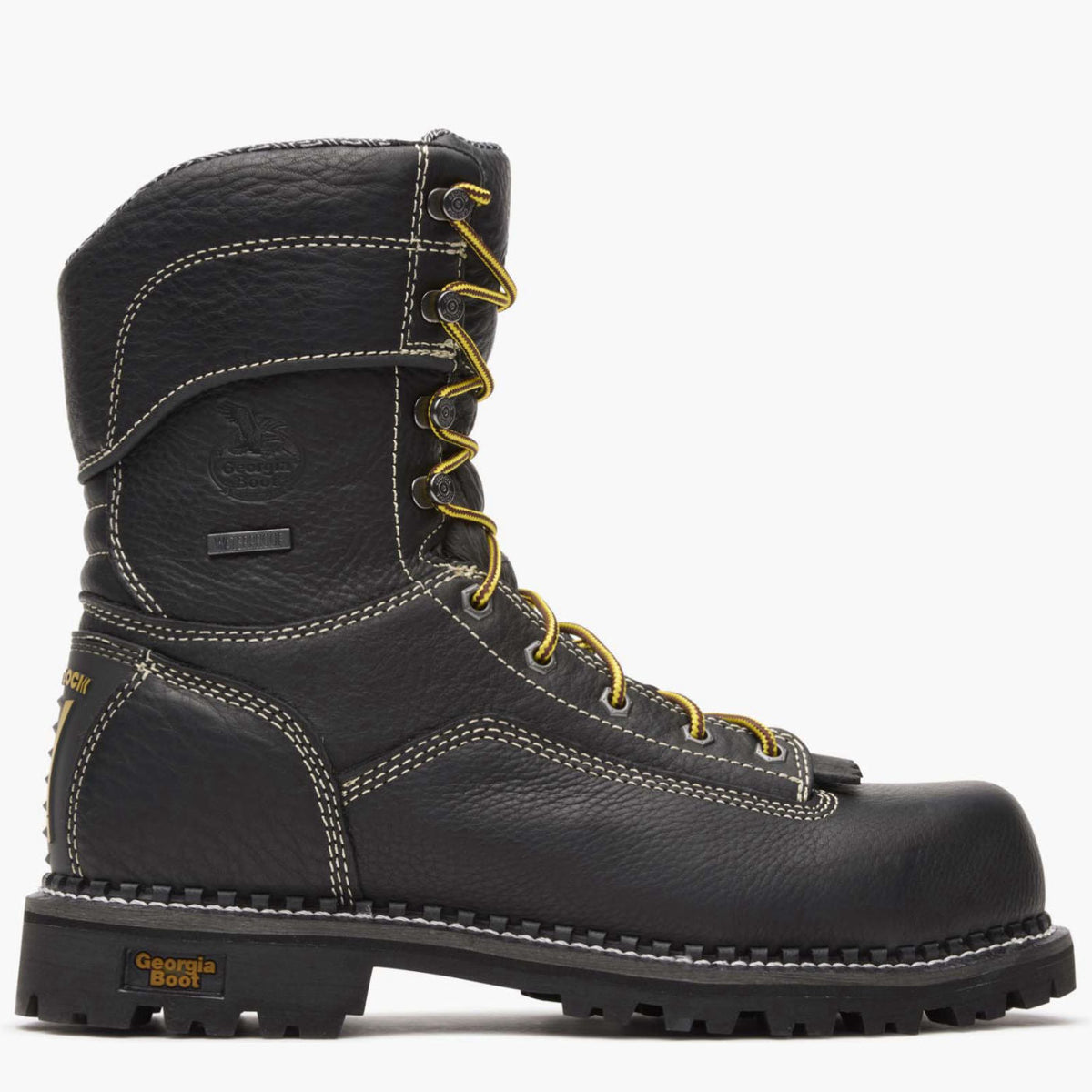 Men Georgia Boot AMP LT Logger Composite Toe Waterproof Work Boot