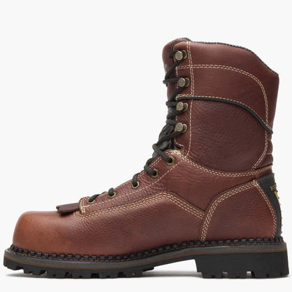 Men Georgia Boot AMP LT Logger Composite Toe Low Heel Waterproof Work Boot