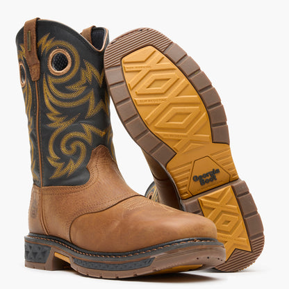 Men Georgia Boot Carbo-Tec LT Steel Toe Waterproof Pull On Work Boot