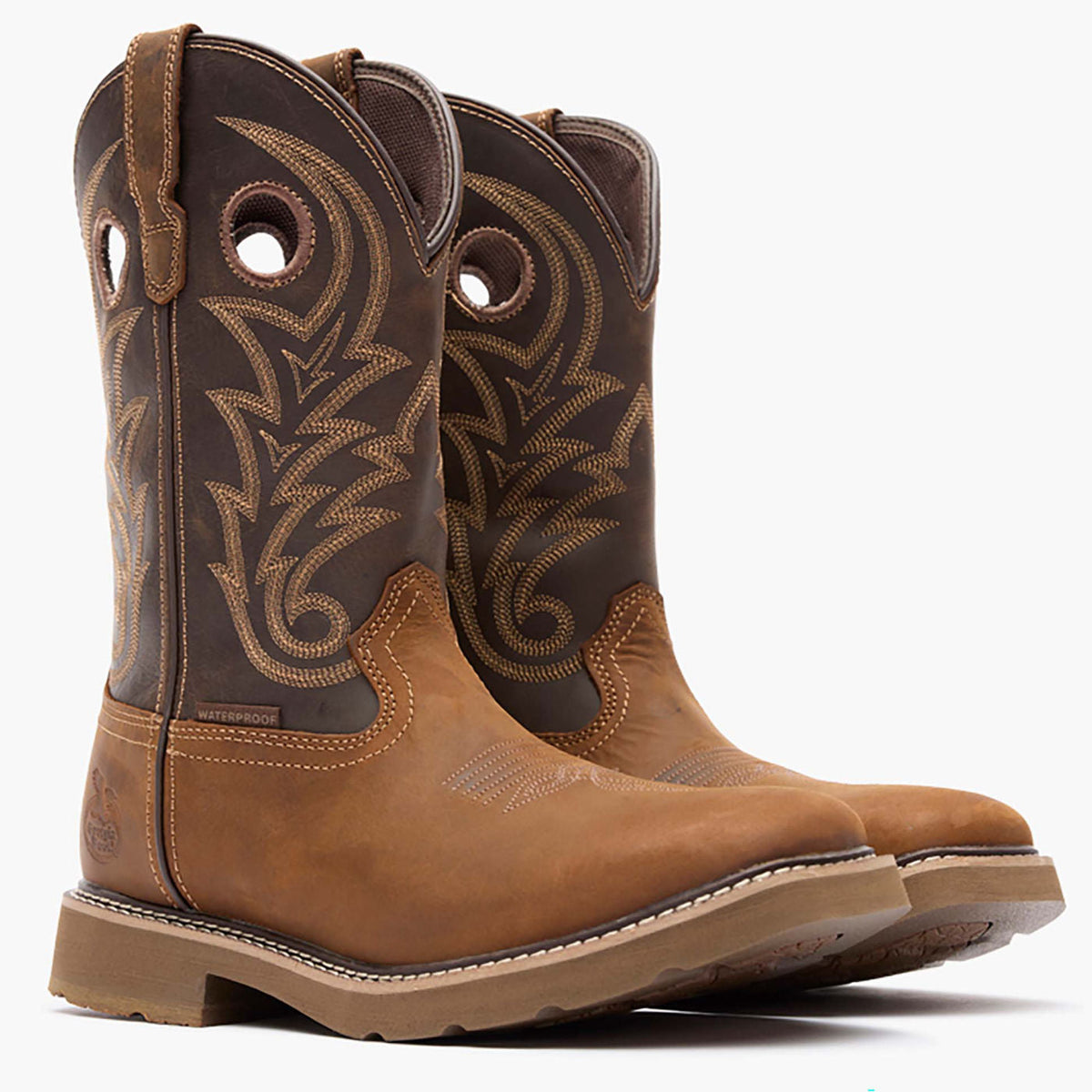 Men Georgia Boot Core 37 Western 11" Waterproof Pull-On Work Boot