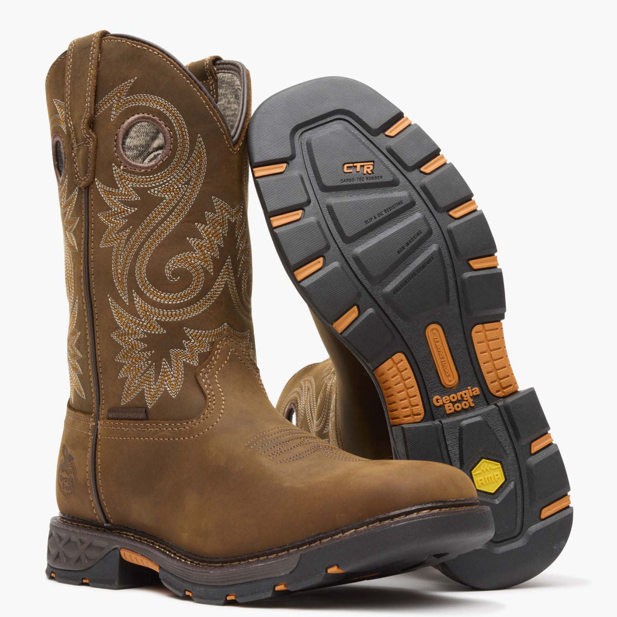 Men Georgia Boot Men's Carbo-Tec FLX Waterproof Pull-On Work Boot
