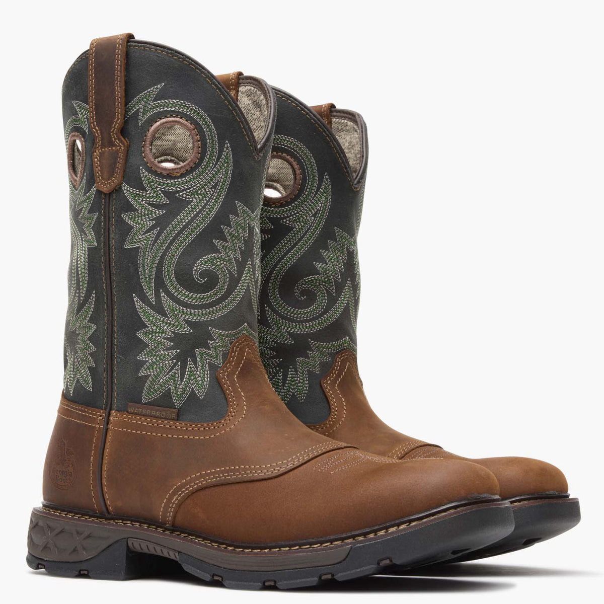 Men Georgia Boot Carbo-Tec FLX Waterproof Pull-on Work Boot